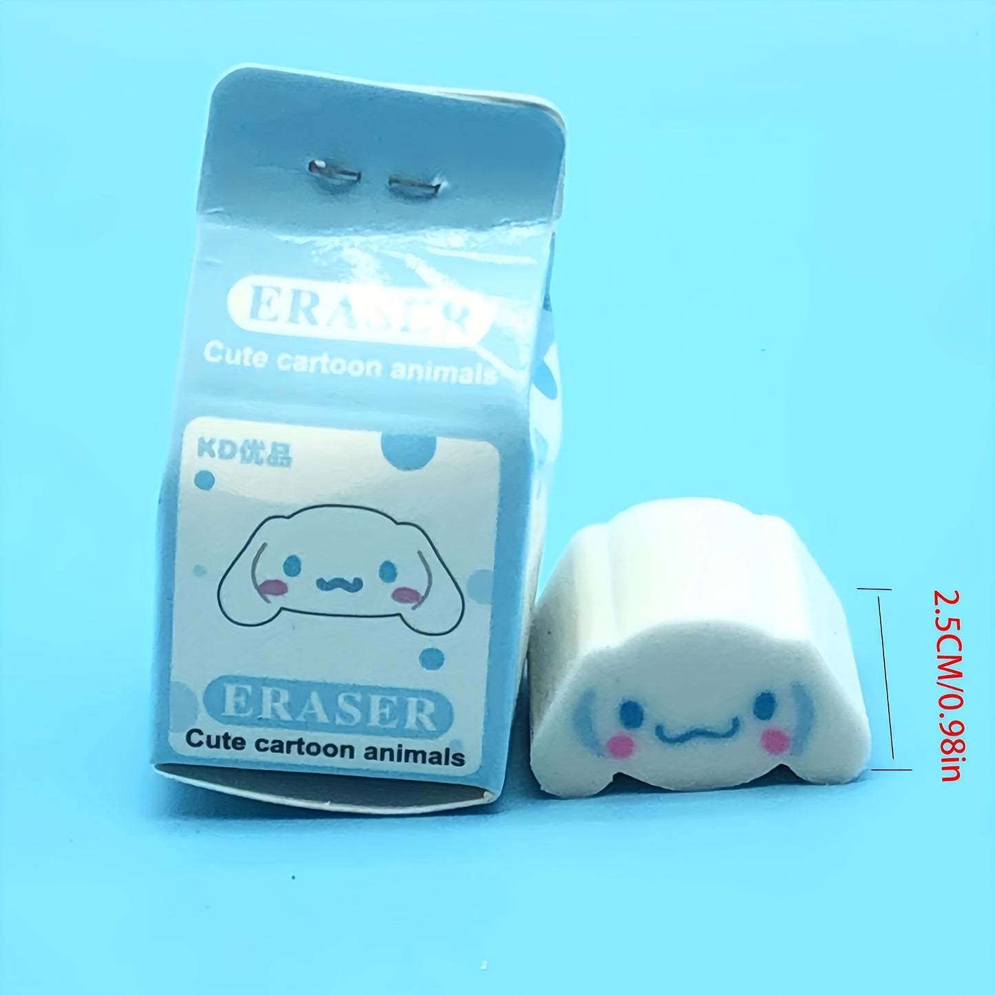 18pcs Cute Creative Milk Box Eraser | Durable Rubber Material, Perfect for Learning and Office Supply