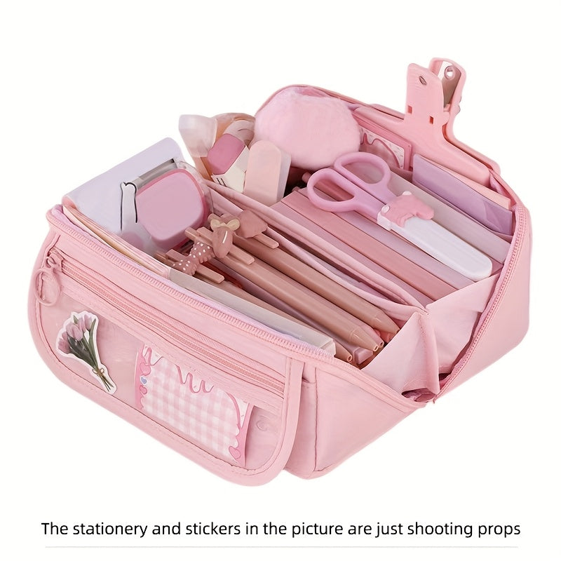 1/2pcs Large Creative Multi functional Pencil Box | New Desktop Organizing and Storage Stationery Box for Boys and Girls Office and Learning Portable Pencil Bag Learning Gift