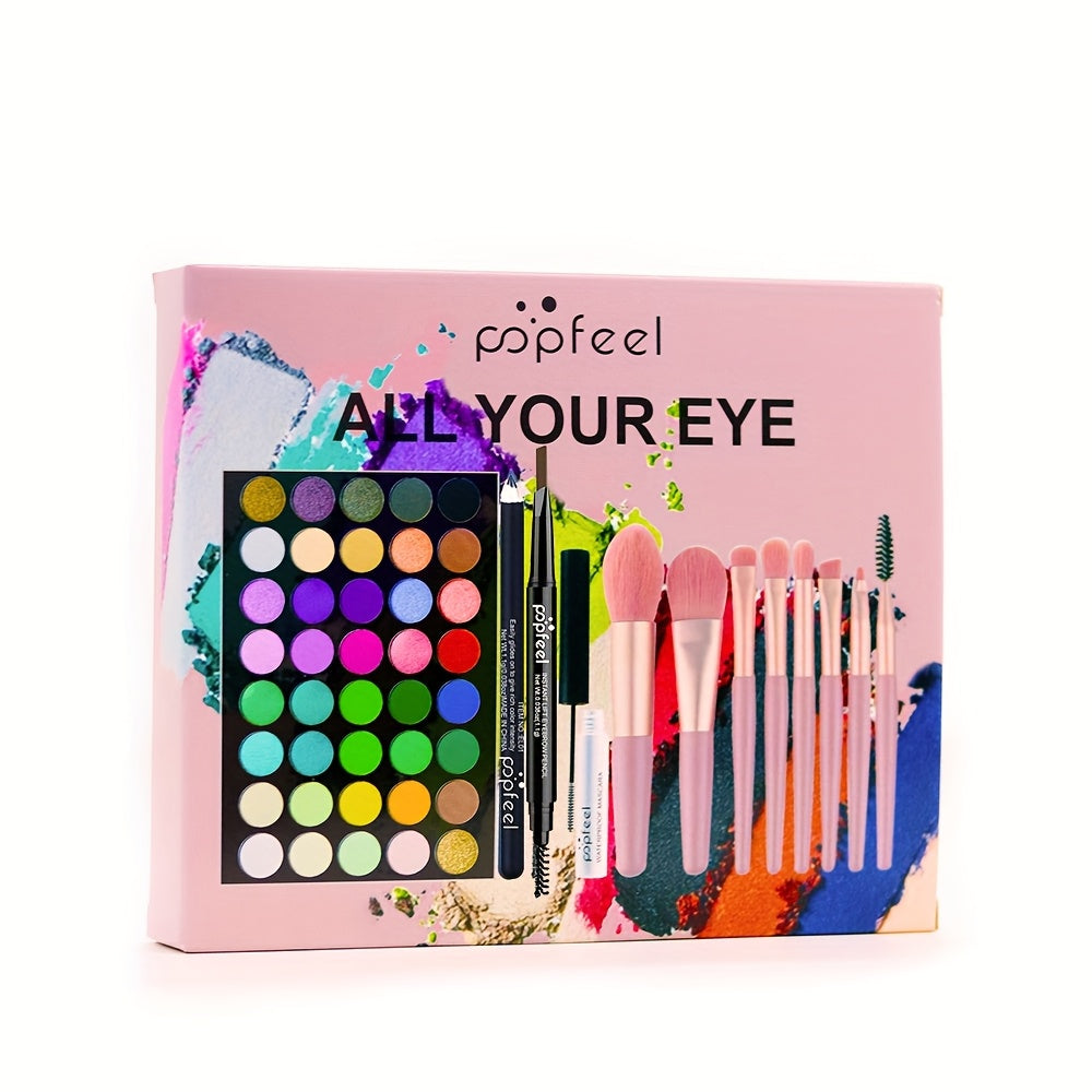 POPFEEL 40-Color Eyeshadow Set, 12pcs Set, Create Perfect Eye Makeup.