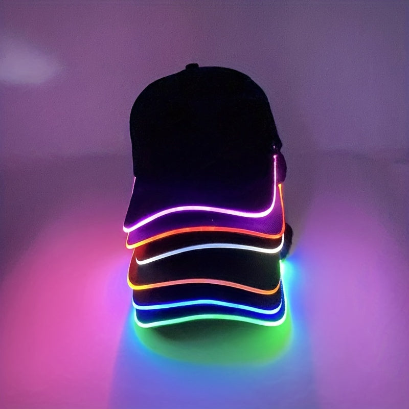 1PC Quacky LED Illuminated Duckbill Sunshade Hat - Fashionable Baseball Caps with Outdoor Protection and Decoration - Ideal Gift for Bar, Party, and Holiday Celebrations