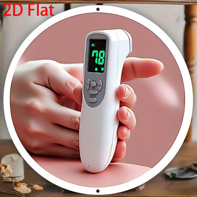2D Flat, 1pc Smart Forehead Thermometer with Easy-Read Digital Display, Compact 2D Flat Design 19.81x19.81 cm Aluminum Portable Travel Thermometer - Ideal Mother’s Day, Birthday & All-Occasion Gift for Moms, 2D Flat, Perfec