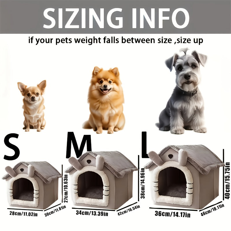 1pc Cozy Pet House - Indoor/Outdoor Dog Bed with Sponge Filling, All-Season Enclosed Dog Kennel for Extra Small to Medium Breeds, Pre-Assembled Warm Shelter for Teddy And Small Dogs! Cheap And Nice Pet House, Cat Houses for I