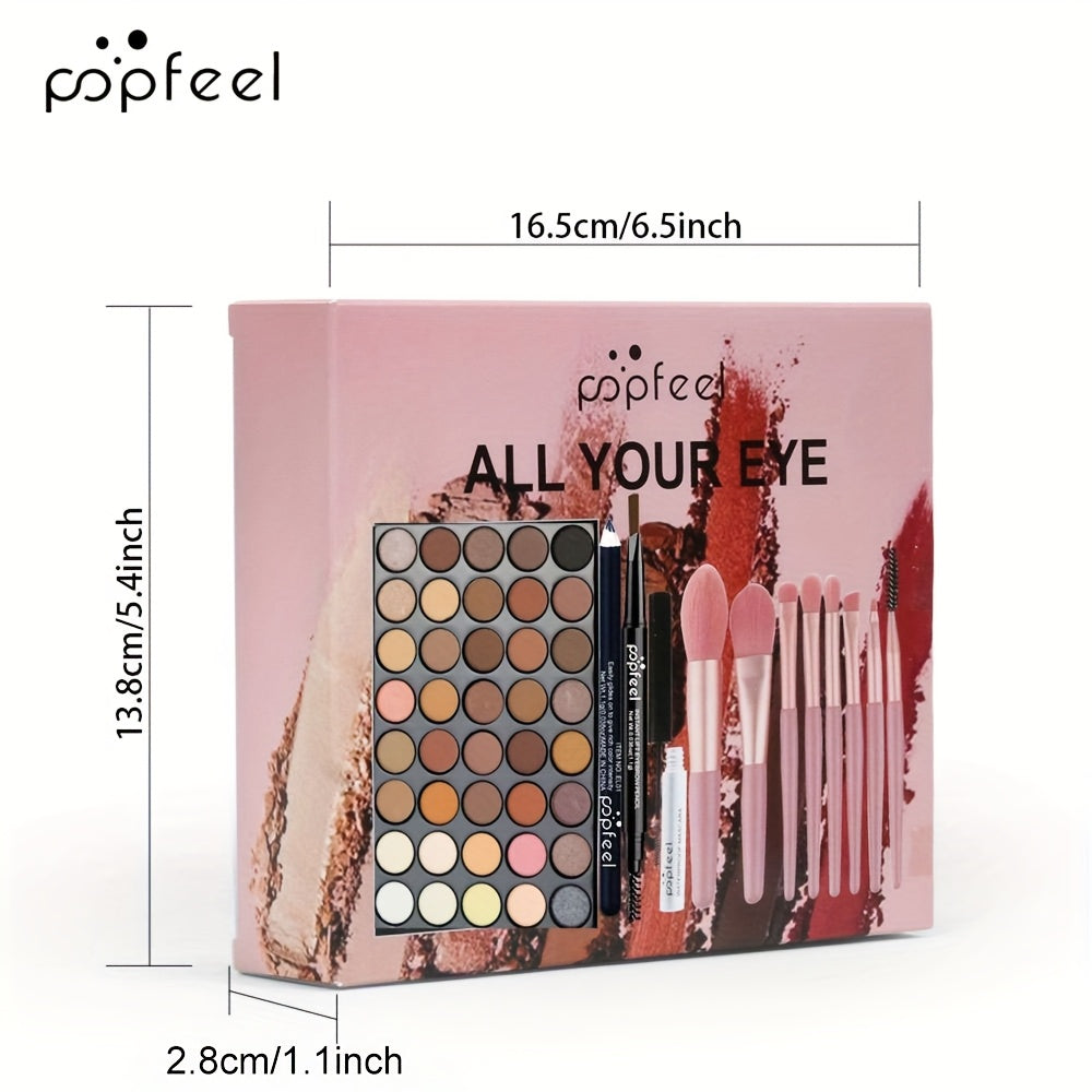 POPFEEL 40-Color Eyeshadow Set, 12pcs Set, Create Perfect Eye Makeup.