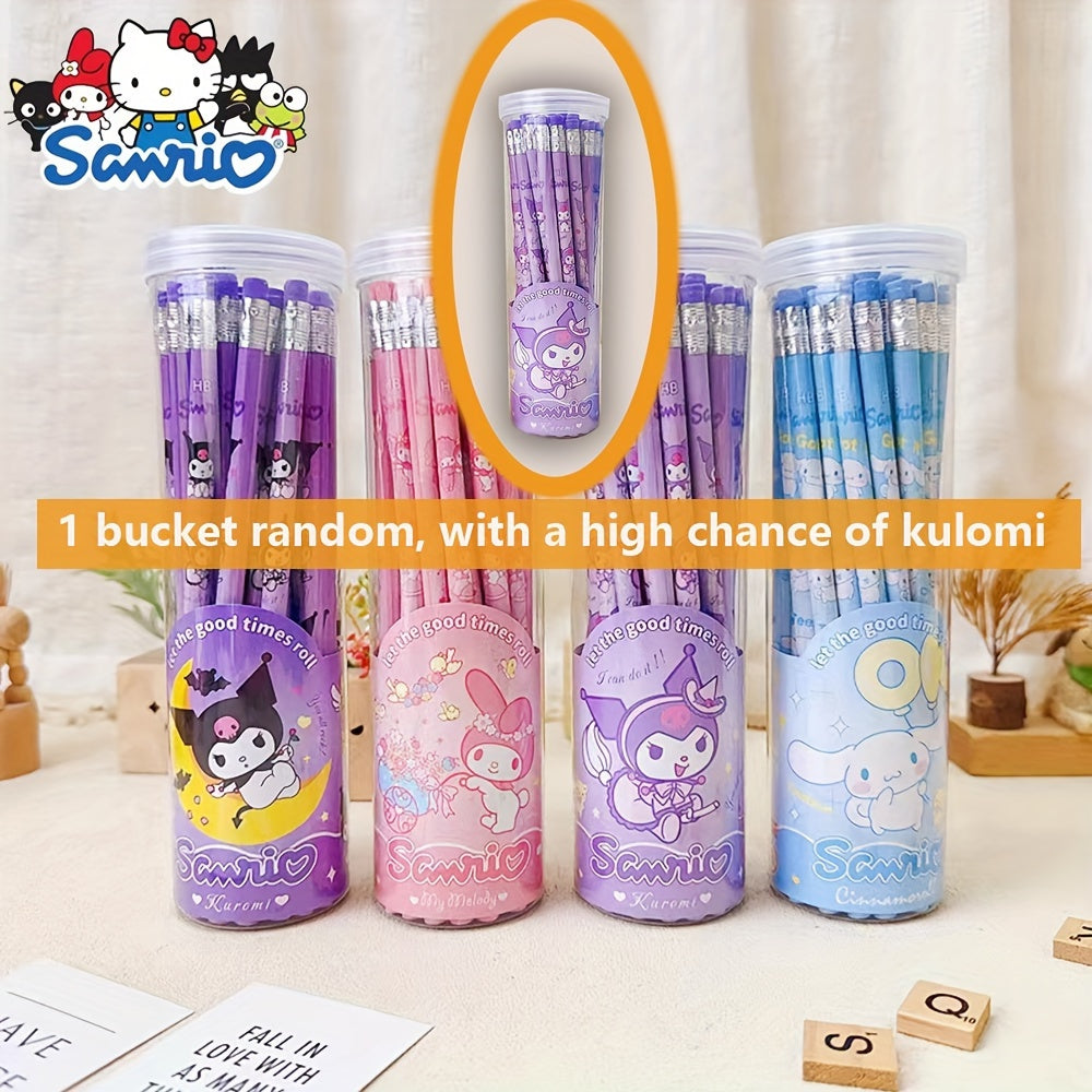 30pcs a box of Sanrio Melody, Kulomi, Yuguigou, barrel pencils for writing, writing pens, calligraphy pens