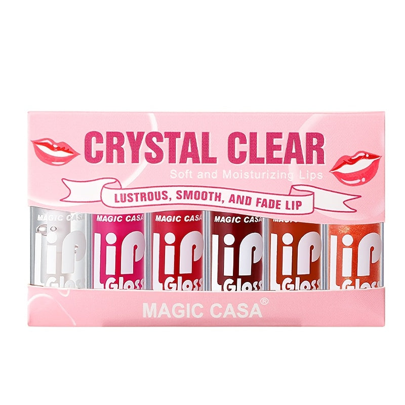 6pcs Lip Gloss Oil for Plump Lips, Moisturizing Lip Gloss,