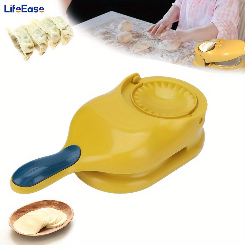 2-in-1 Easy Dumpling Maker - Manual DIY Press for Perfect Dumplings & Tortillas, Ideal for Holidays & Family Gatherings, Durable Polypropylene, Food-Safe Kitchen Essential