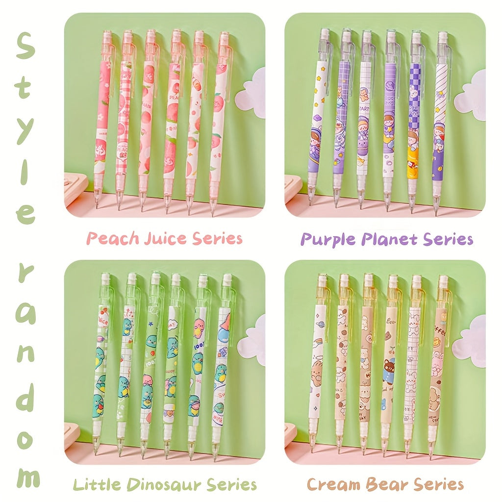 5/10 Random Automatic Pencils, 0.5mm, Various Colors & Patterns - Write Smoothly, No Need to Sharpen, Lightweight & Durable Plastic, Perfect for School & Office Supplies, Stationer
