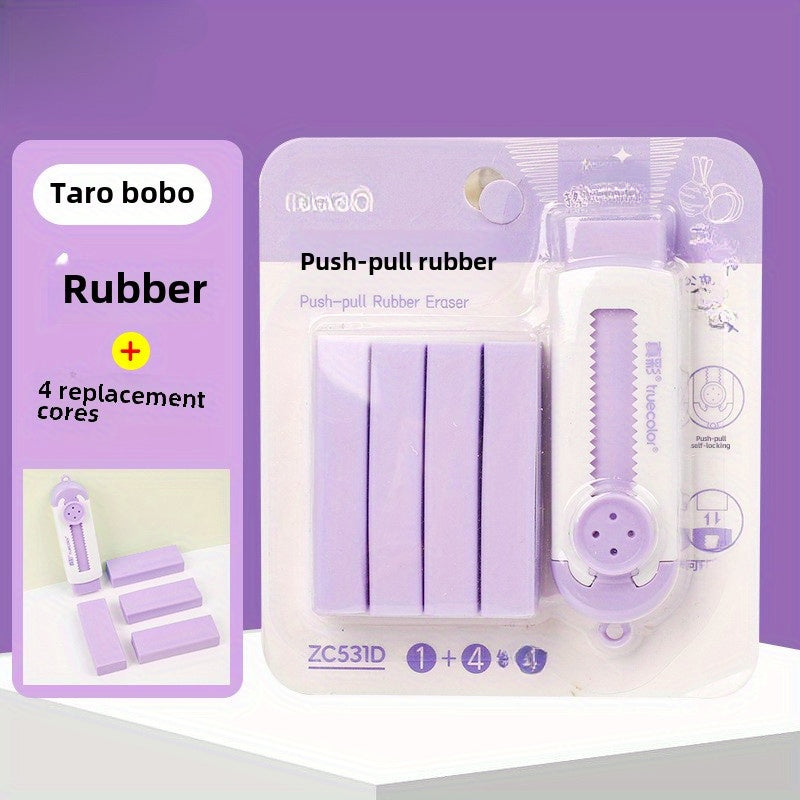 1 Set Replaceable Core Eraser, Pull-Back Rubber Eraser, Precise Erase Without Damaging Paper, for Exam Drawing