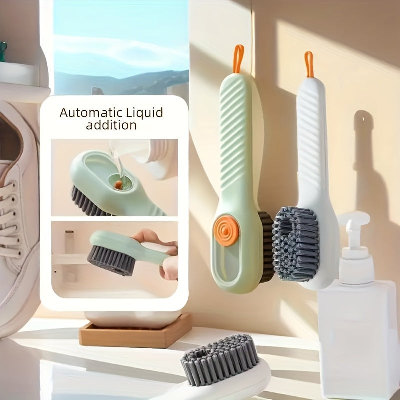 Liquid Dispenser Shoe Brush, Soft Bristles, Multi-Functional Cleaner