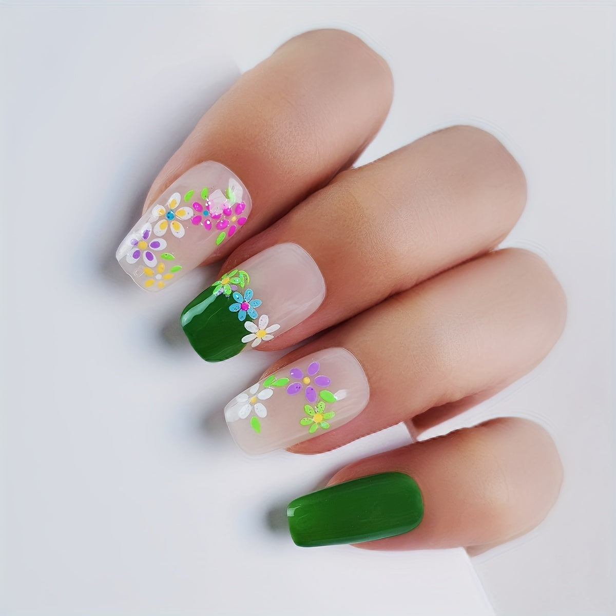 24 Sheets 3D Glow in The Dark Neon Nail Stickers Glittery Glossy Self-Adhesive Nail Art Stickers Butterfly Love Heart Flower Nail Art Decoration for Women Girl DIY Nail Art Deco