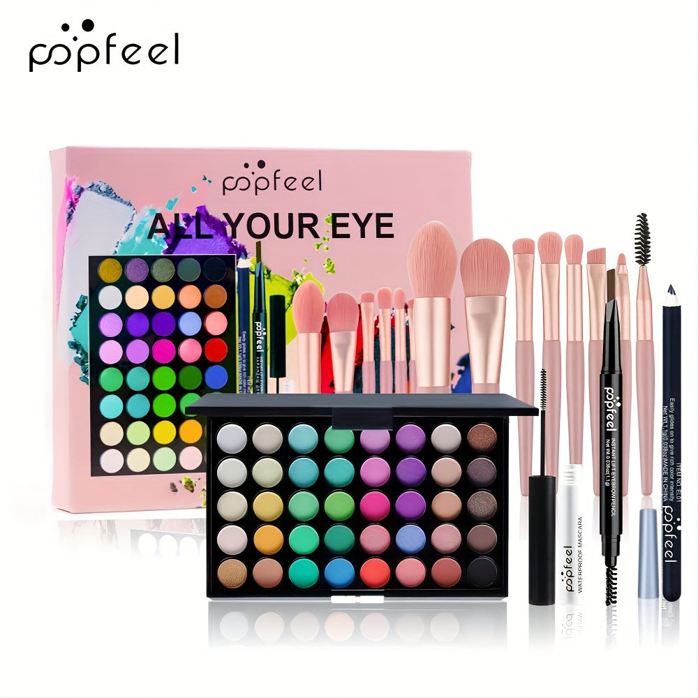 POPFEEL 40-Color Eyeshadow Set, 12pcs Set, Create Perfect Eye Makeup.