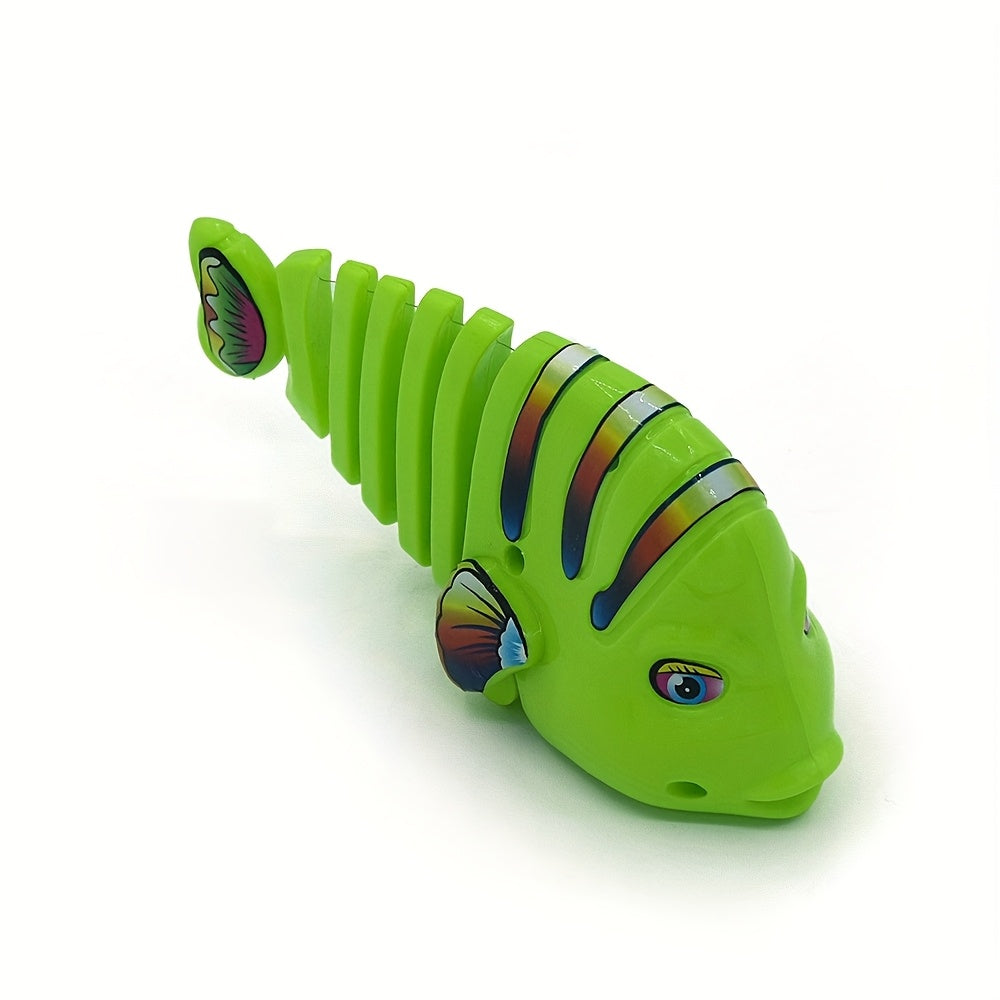 360° Swinging Cartoon Fish Wind-Up Toy for Cats