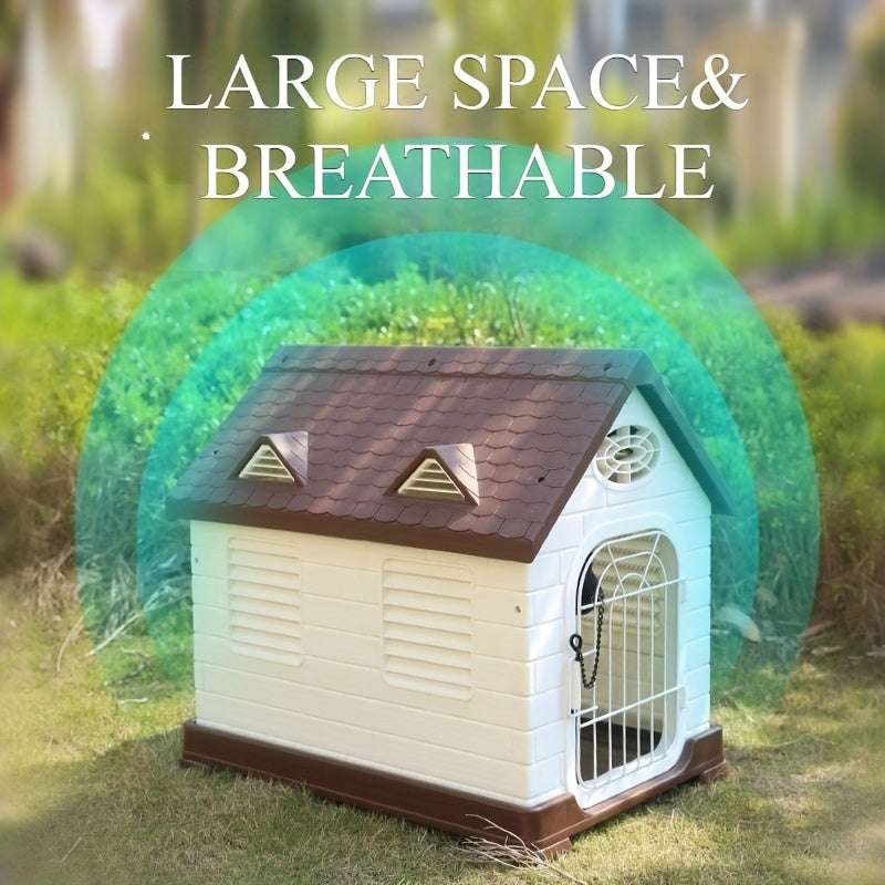 1pc Pet House Dog House Sun and Rainproof Indoor Outdoor Kennel Detachable Luxury Villa for Dogs Suitable for All Seasons