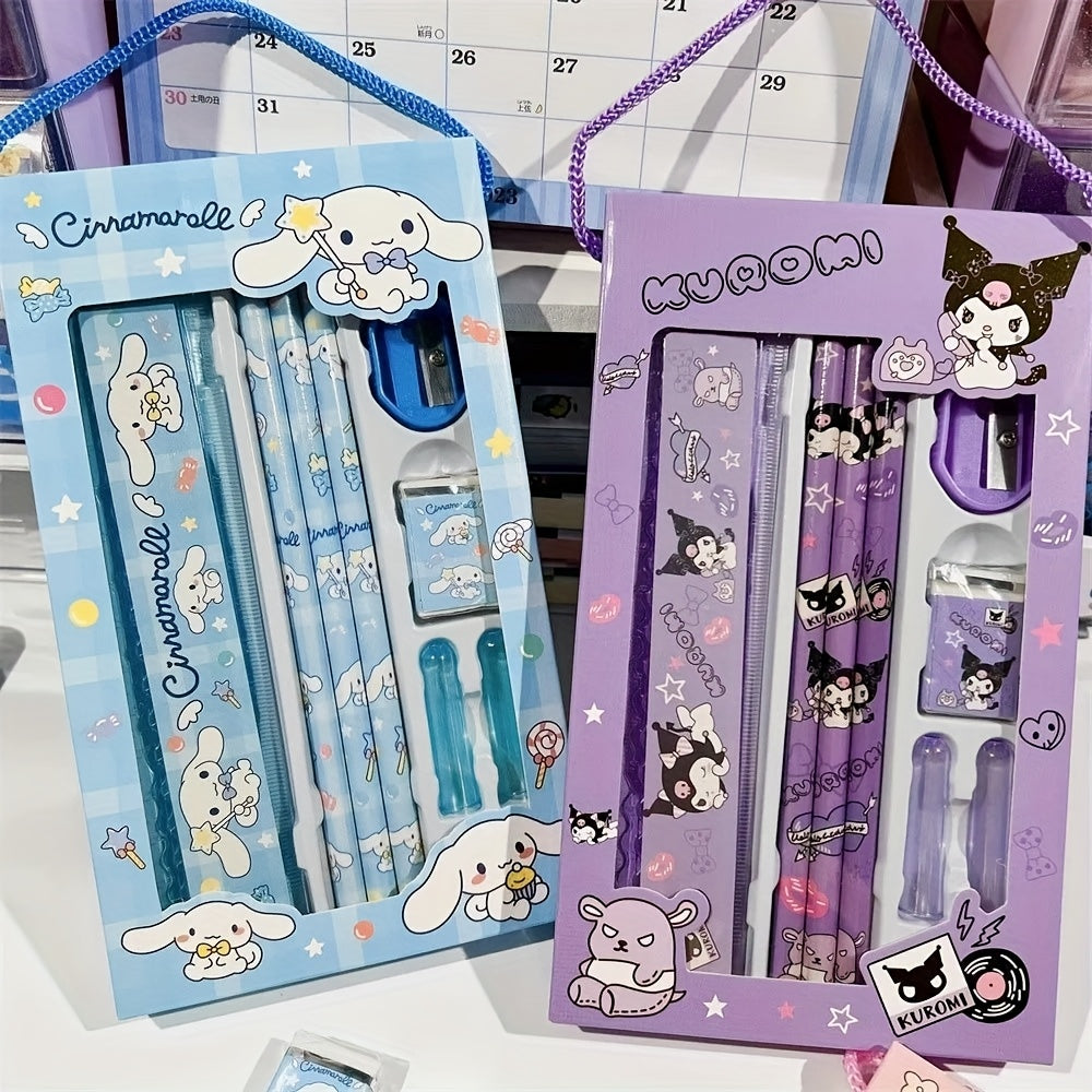 Hellokitty Melody Kuromi Cinnamoroll School Supplies Pencil Eraser Ruler | Christmas Gifts