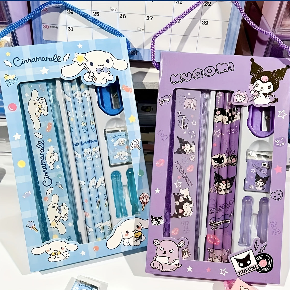 Hellokitty Melody Kuromi Cinnamoroll School Supplies Pencil Eraser Ruler | Christmas Gifts