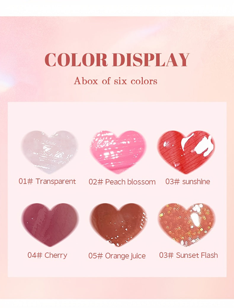 6pcs Lip Gloss Oil for Plump Lips, Moisturizing Lip Gloss,