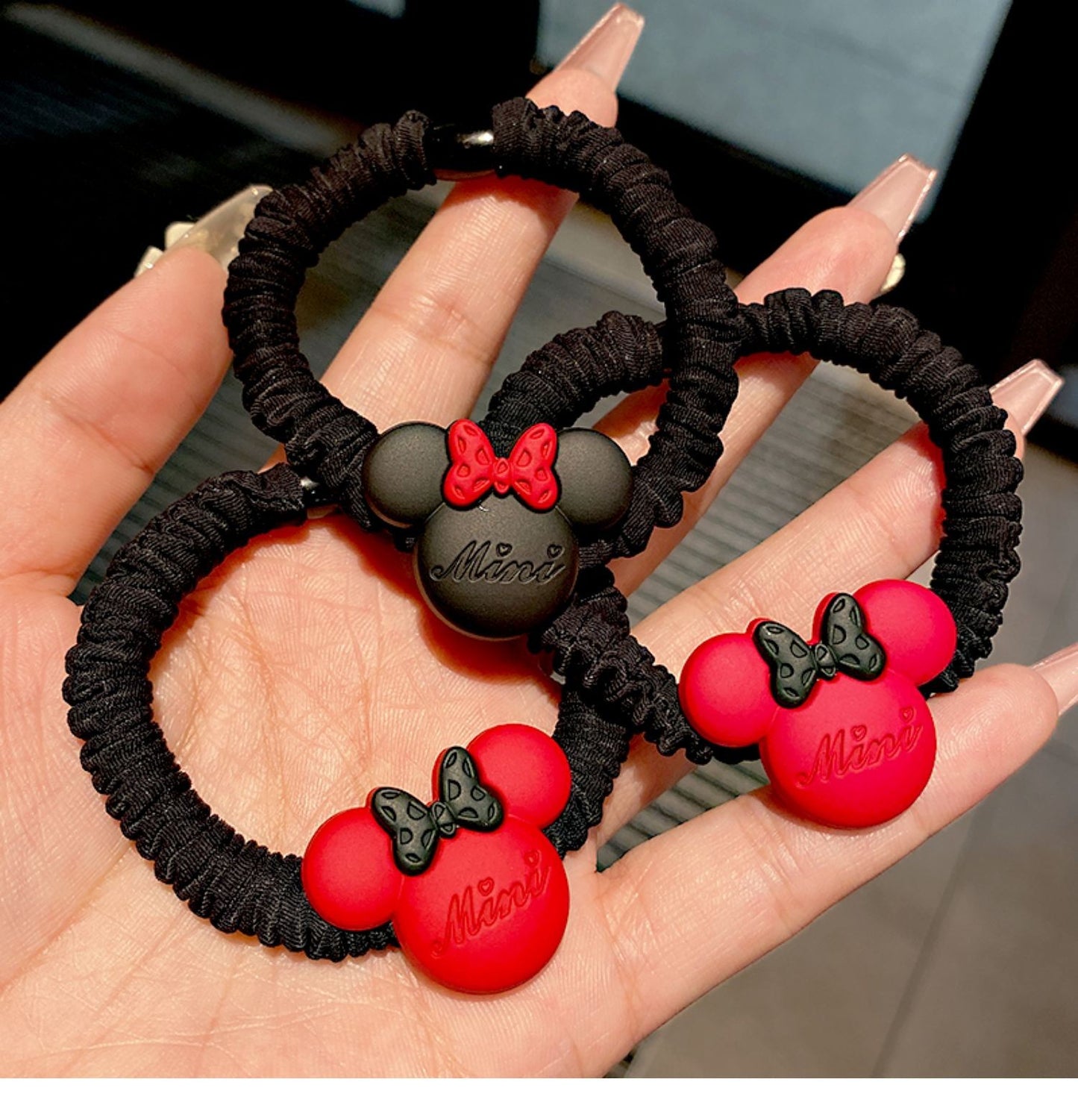 Disney 1pc Mickey Headband | New Style Cute Simple Hair Tie Ponytail Ring for Women | Perfect Travel Outfit Matching Decoration