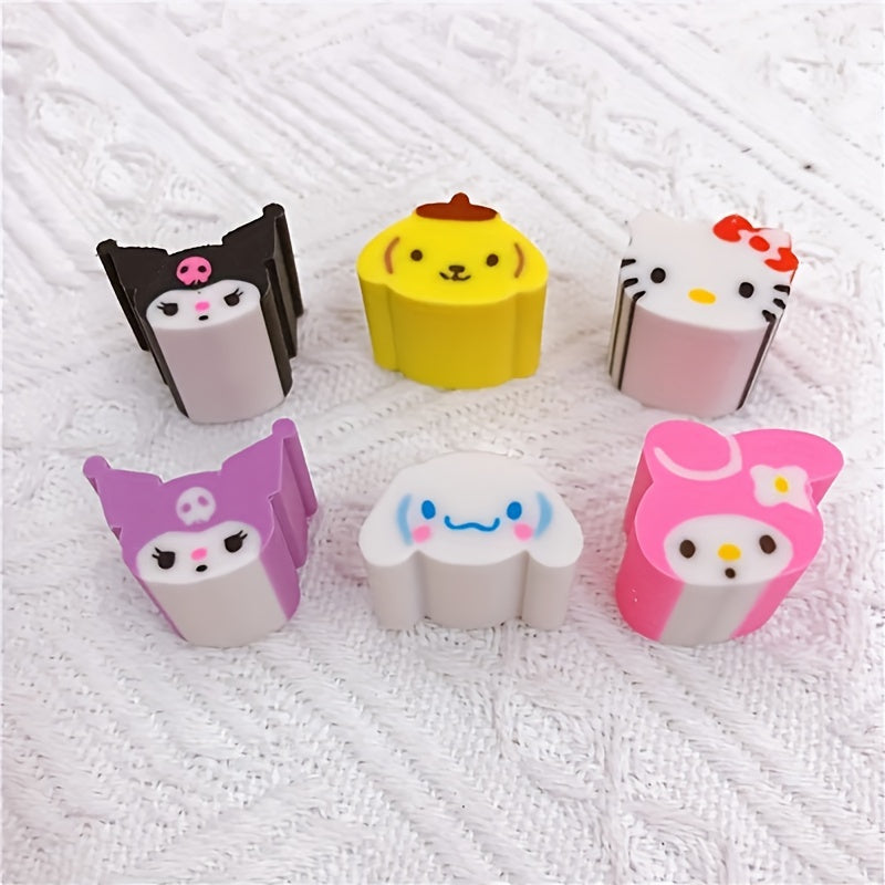 18pcs Cute Creative Milk Box Eraser | Durable Rubber Material, Perfect for Learning and Office Supply
