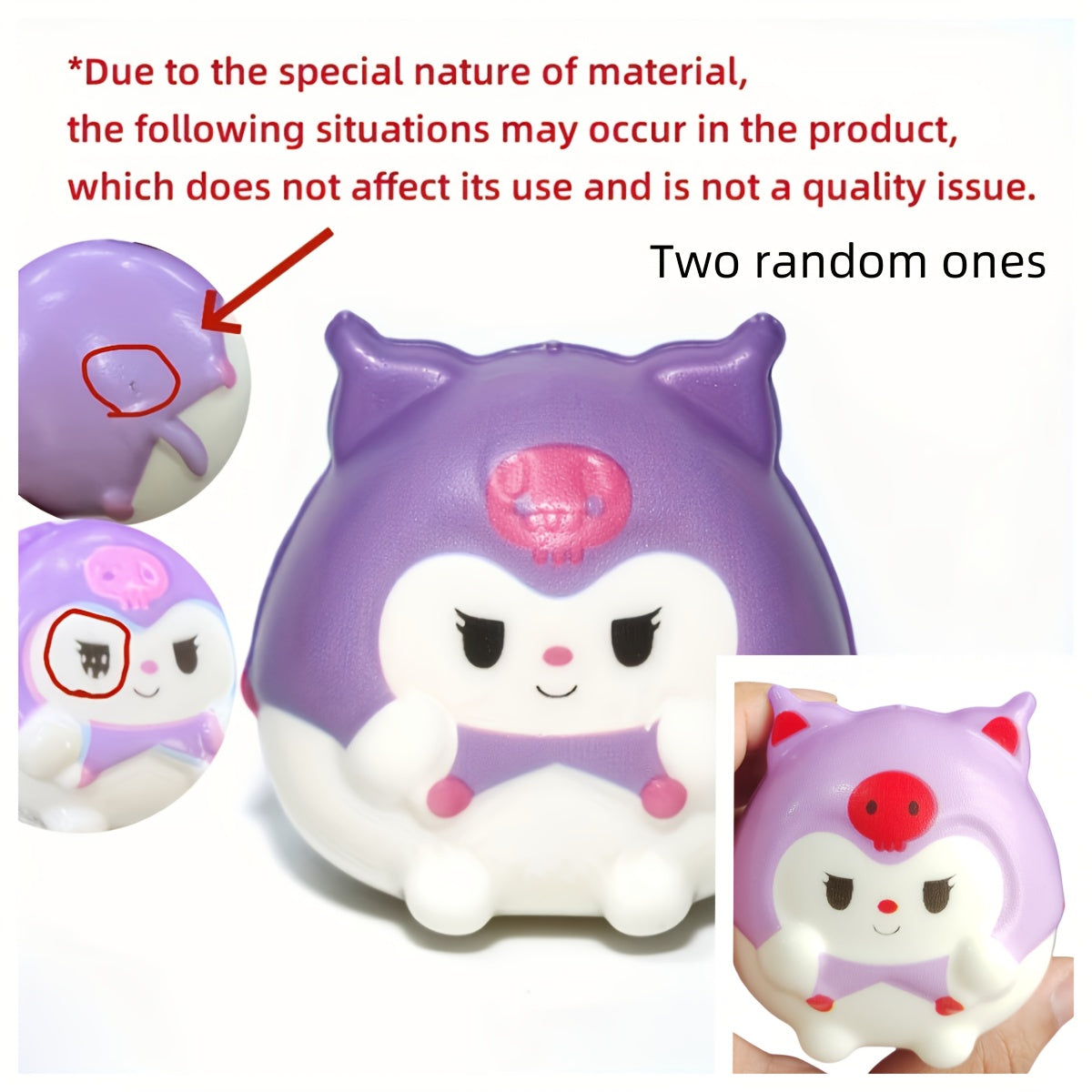 Sanrio Kawaii Melody Decompression Black Beauty Cinnamoroll Babycinnamoroll Squishy Cartoon Hand Pinch Toy, Hot Plastic Polyurethane Material, Mixed Colors, Healing Gift for Ages 14+