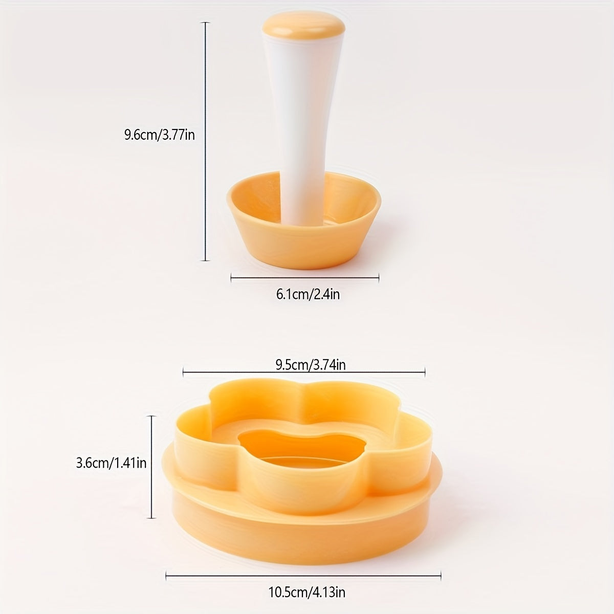 2pcs, Flower Pastry Cutter Set with Tamper - Tart, Cookies, and Biscuit Cutters - Kitchen Gadgets and Accessories