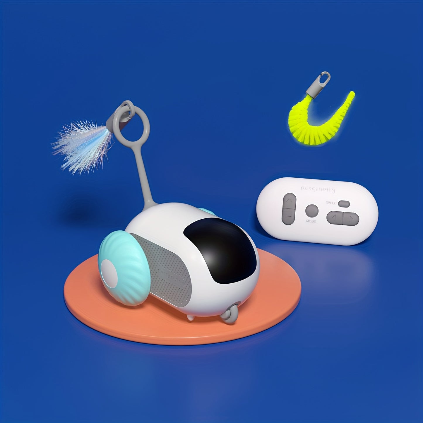 Remote Control/ Autopilot Dual-mode Teasing Cat Toy Electric Car, Teasing Cat Stick, Pet Supplies
