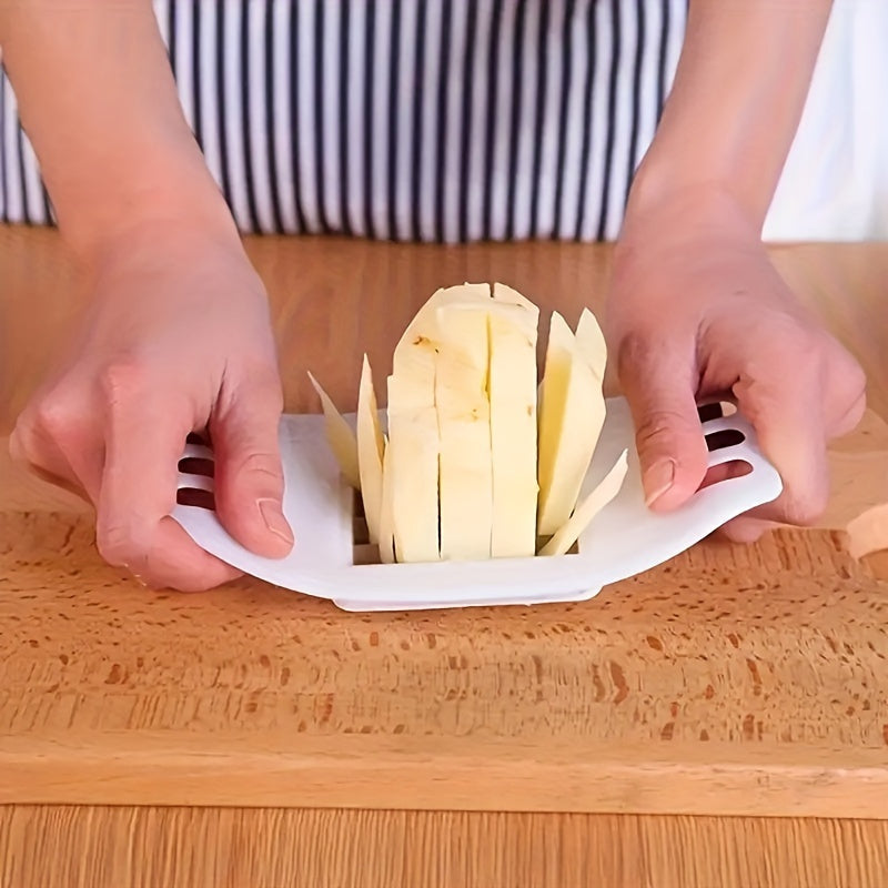 1pc Durable EasySlice Multipurpose Kitchen Slicer - Manual PVC Fruit & Vegetable Dicer, Handheld Potato Cutter for French Fries & Salad Prep, Ideal for Home & Restaurant
