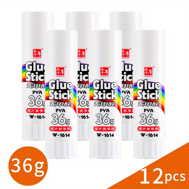 36g Strong Adhesive Glue Stick for Students - Quick-Dry, Non-Toxic, Durable Rubber Glue Stick for Crafts, Office & School Projects - Ideal for Back to School, Office Supplies, Craft Projects, Glue Stick for Crafts, School Pro