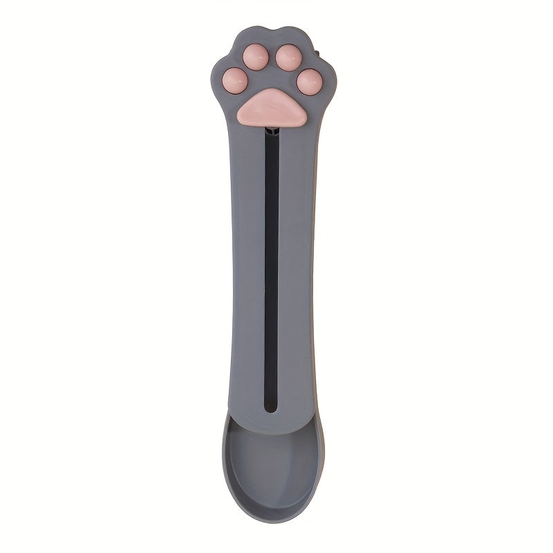 1pc WhiskerWonders Cat Treat Feeding Spoon, Plastic Pet Food Pusher for Cats, Easy-to-Use Lickable Stick Dispenser for Feline Snacks, Cat Food Spoon