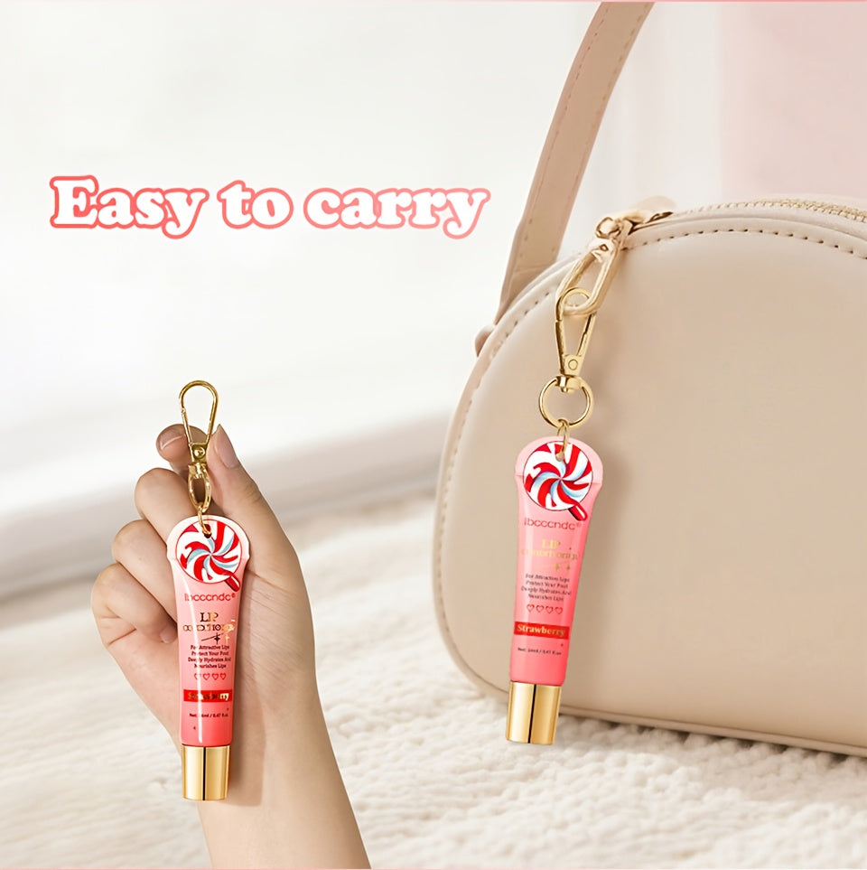 Bad Girl Lip Combo, Includes 2 Lip Oils, Strawberry Flavour, Tinted Lip Oil, Moisturizing And Nourishing, Winter Lip Care,