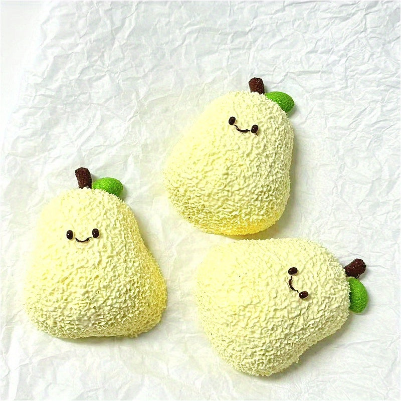 Cute Pear-Shaped Toy - Soft, Slow Rebound Squeeze Toy with Textured Surface & Adorable Smiling Pear Design, Perfect for Party Favors, Birthday Gifts, and Holiday Surprises, Anxiety Toys