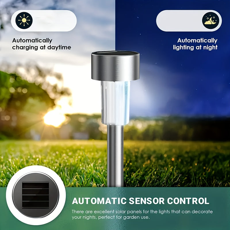 10pcs Solar LED Pathway Lights for Outdoors