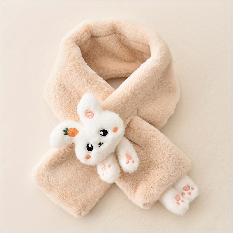 1pc Kids Scarf, Cartoon Bunny Desig