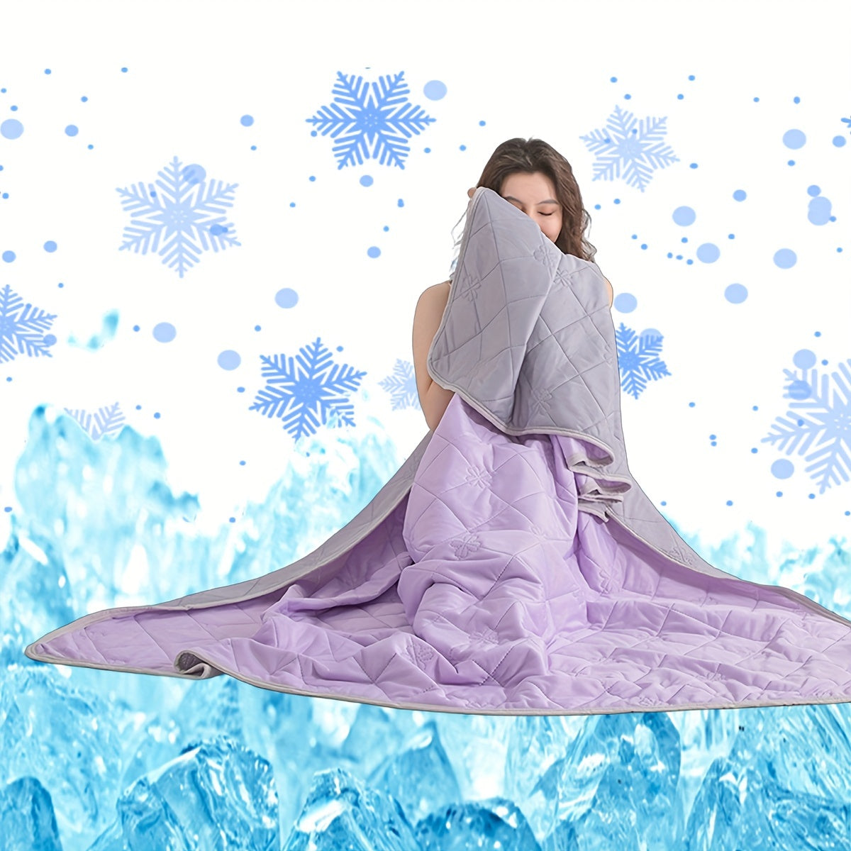 1pc of Cooling Blanket Suitable for Hot Sleepers, a Refreshing Throw Blanket That Cools The Air. Lightweight Cooling Blanket in Large Size for Summer, Absorbs Heat to Keep Adults Cool. Soft, Breathable, And Silky Smooth.