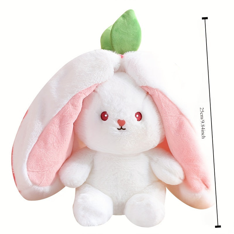 Soft Pink/Yellow Fruit-Themed Rabbit Plush Toy Set - Adorable, Perfect for All Ages & Ideal Birthday Gift