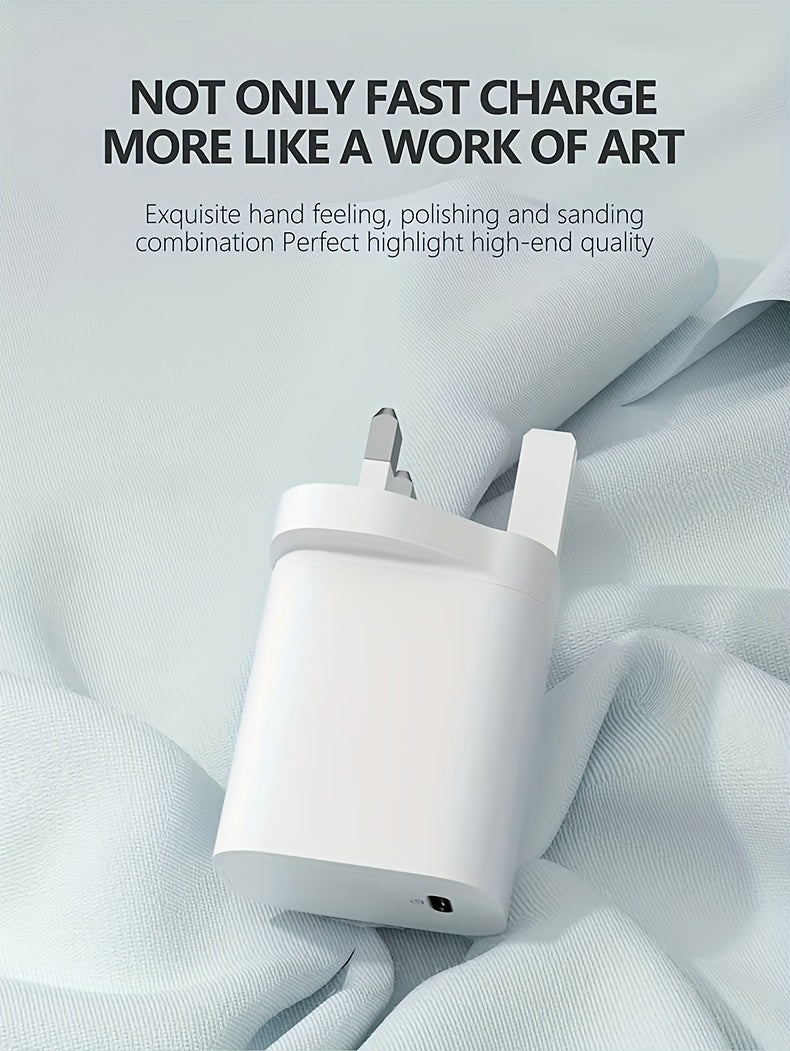 30W Fast and Portable PD USB-C Charger: Compatible with Macbook Air 13/12, Ipad Pro 13/12.9, Ipad Air 5/4, Mini 6, Ipad 10, Iphone 15, Pixel 8/7-2pcs/1pc - White
