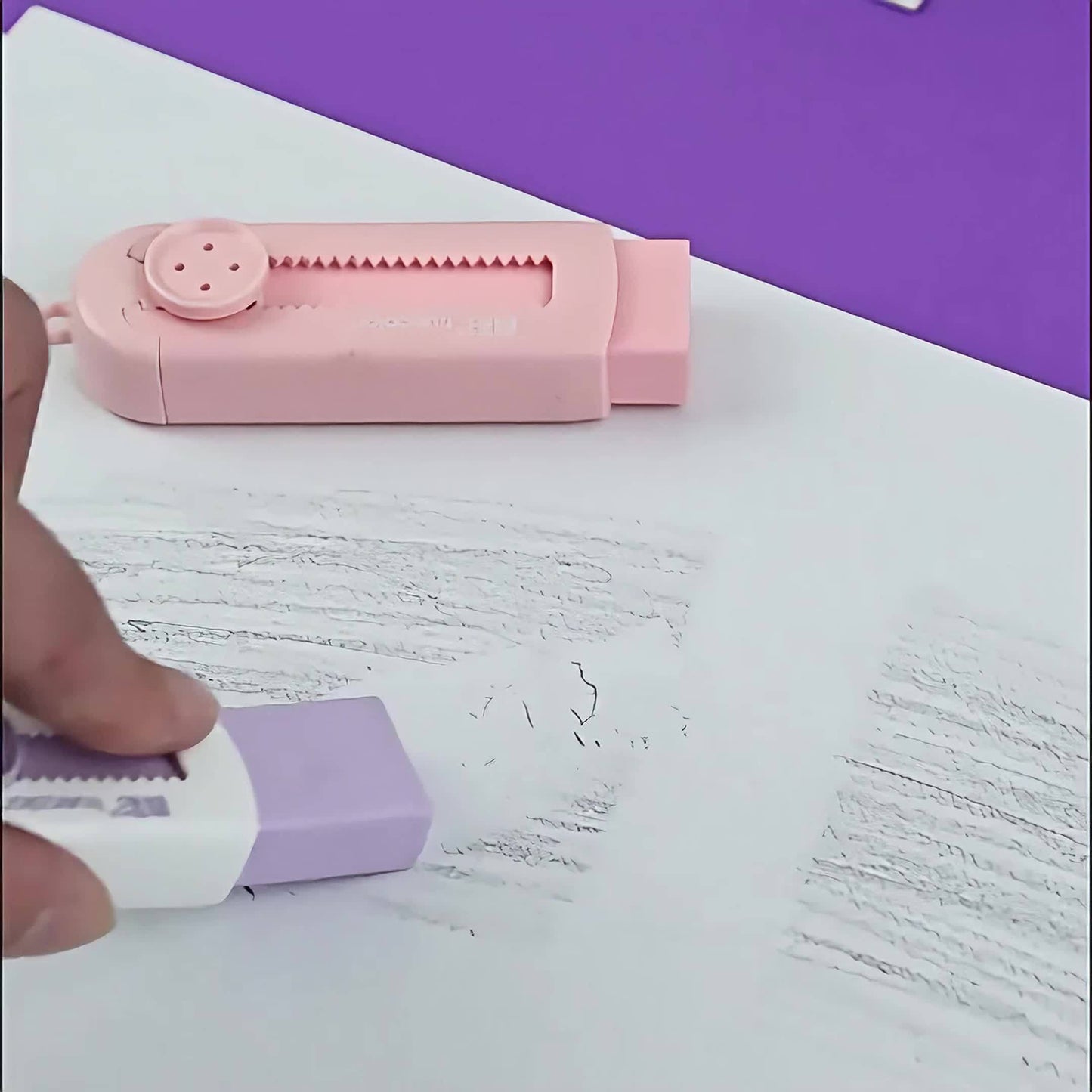 1 Set Replaceable Core Eraser, Pull-Back Rubber Eraser, Precise Erase Without Damaging Paper, for Exam Drawing