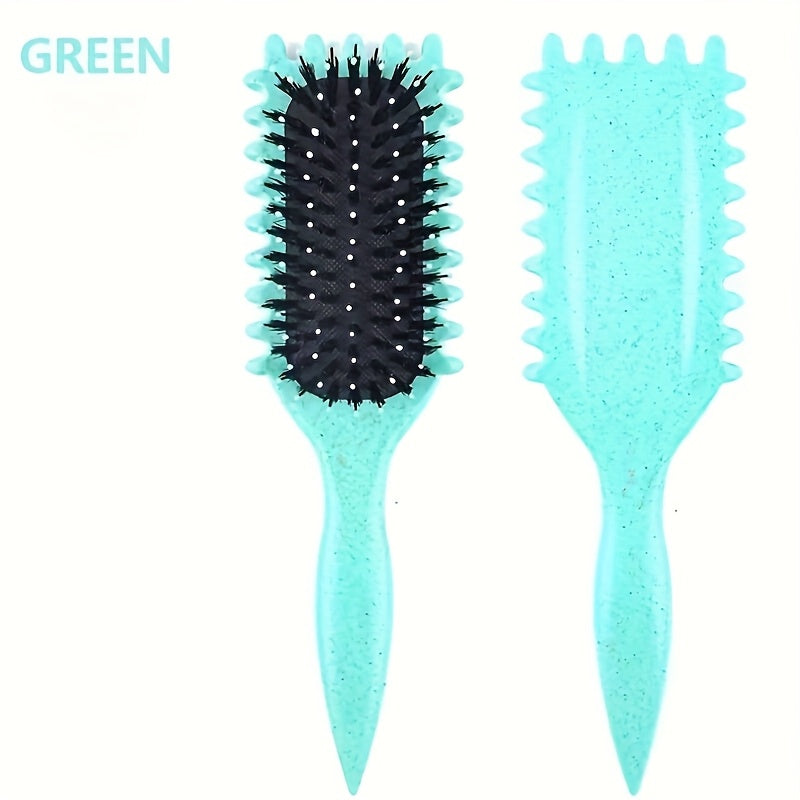 1pc Curling Brush with - for Defined Curls & Volume, Heavy-Duty ABS Handle,