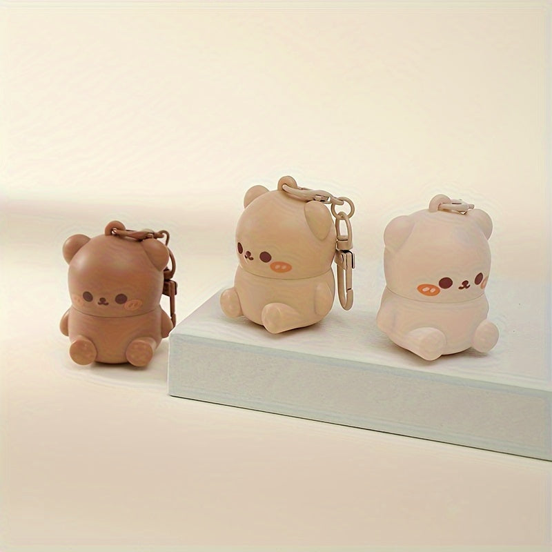 Hypoallergenic Lip Balm - Moisturizing, Soothing for Dry Lips | Cute Cartoon Bear Design, Glossy Finish, Unisex Adult