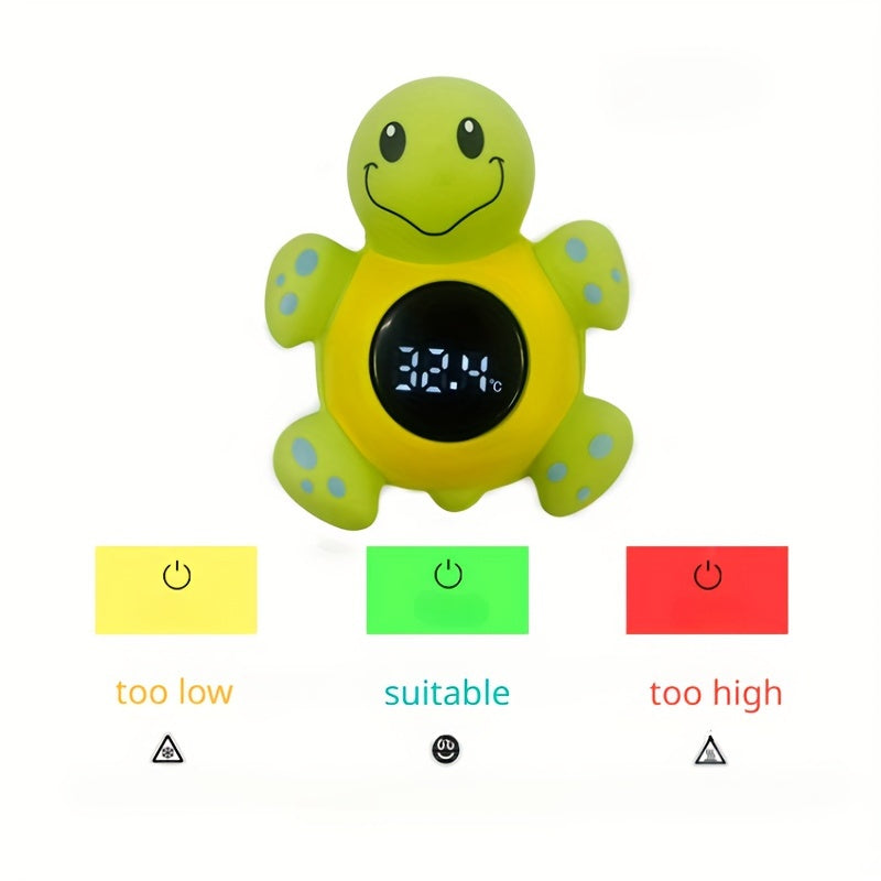 1pc 3-in-1 High-Precision Smart Turtle Bath Water Temperature Monitor with Automatic Water Detection, Infrared Thermometer, Safe Plastic Material for Room and Pool Use