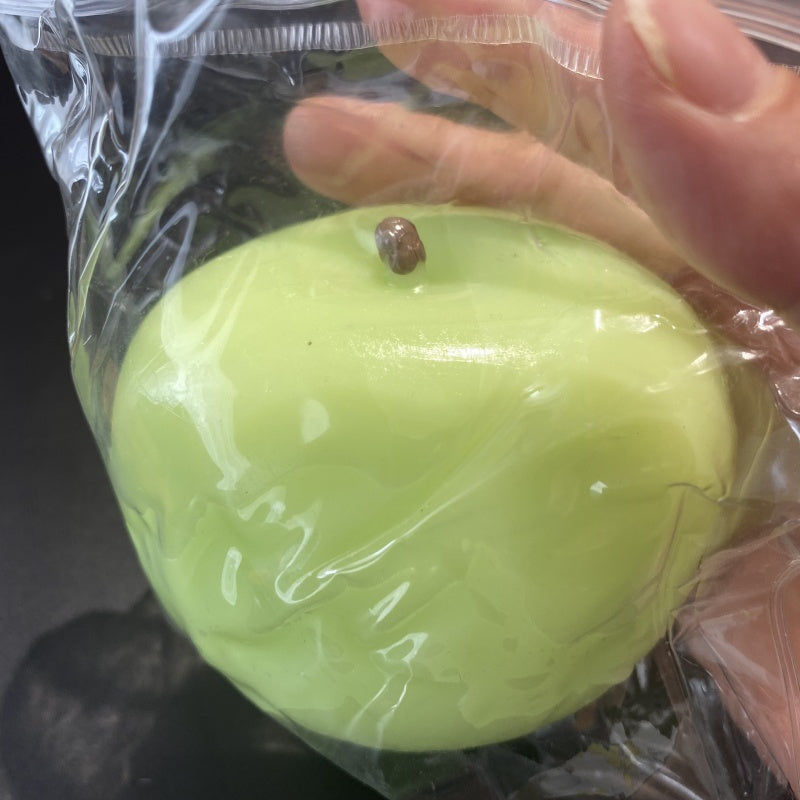[Fun Stress Ball] 1pc Soft Green Apple-Shaped Stress Ball | Fun Squeeze Toy for Relaxation & Decoration, Perfect for Christmas Gifts, Party Favors, and Relax, Made of Durable Thermoplastic Polyurethane (TPU)