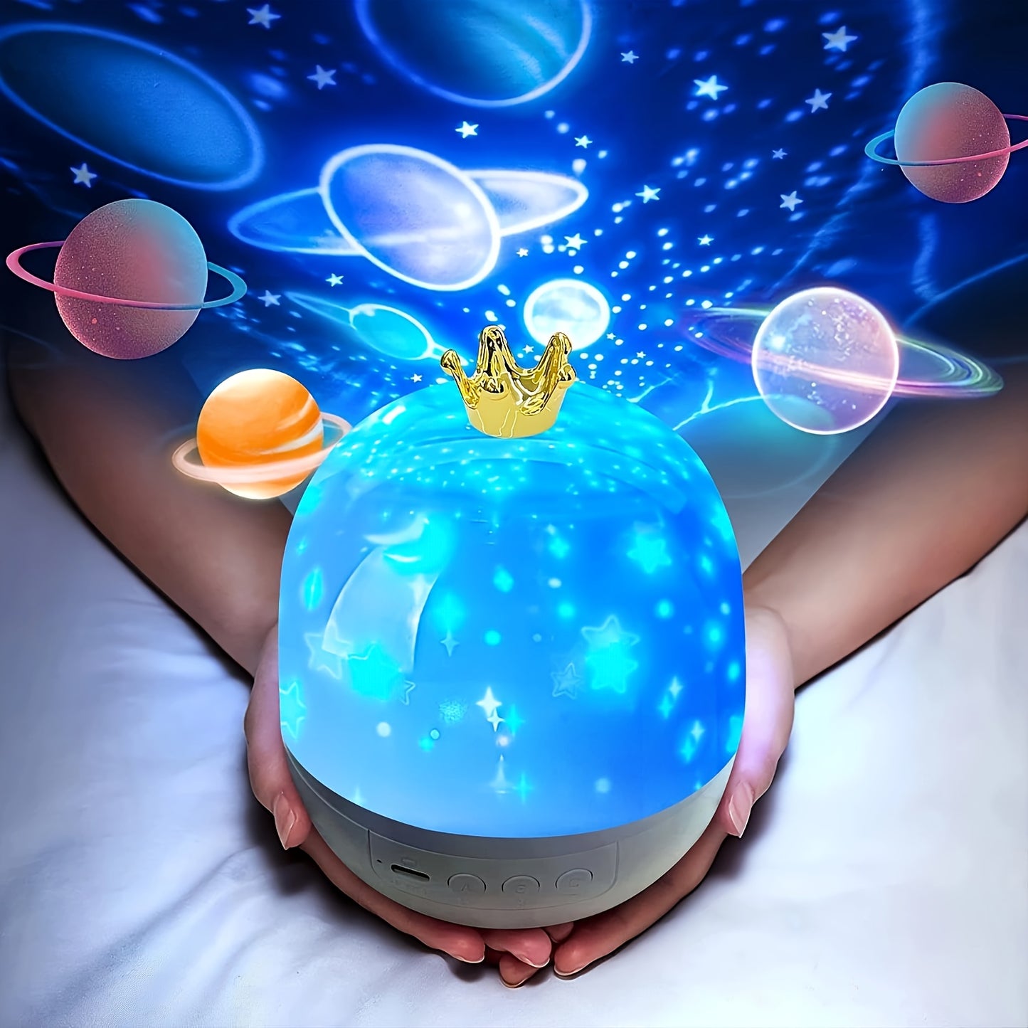 Galaxy Starry Sky Projector Night Light with 360°