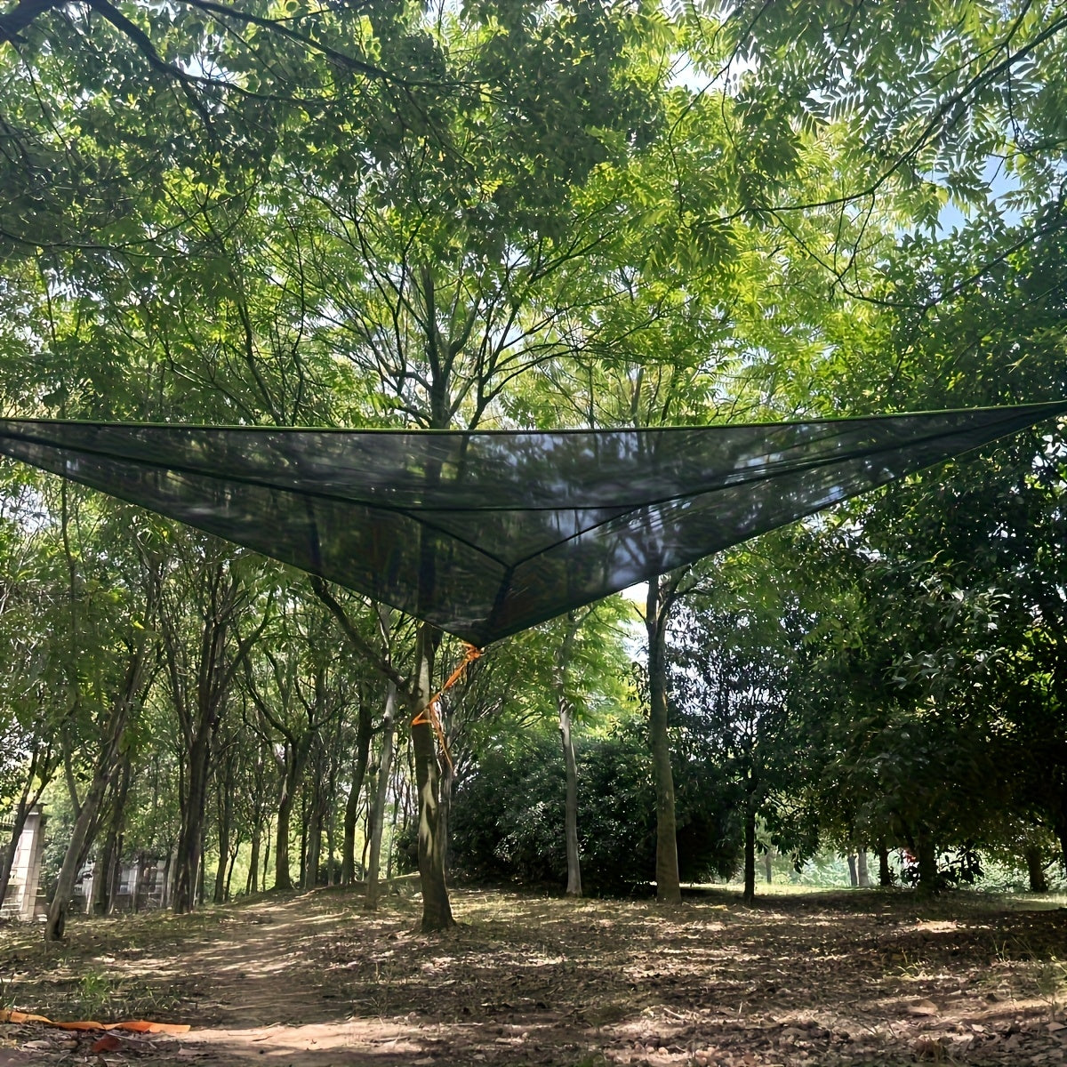 1pc Triangle hammockTriangle camping hammock for 2-3 people, tree hammock with 3 mesh bags, portable for outdoor trips