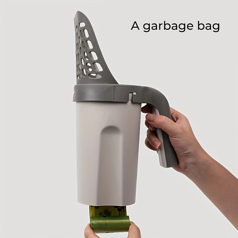 2-in-1 Cat Litter Scoop with Trash Can
