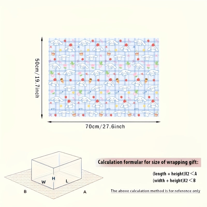 [Stylish New Designs] Sanrio Wrapping Paper | 5/10pcs | Featuring Stylish New Designs of kuromi, My Melody, Cinnamoroll, and hello kitty | Gift Wrapping Paper, Floral Wrapping Paper, Christmas Gift Wrapping Paper, and Holiday