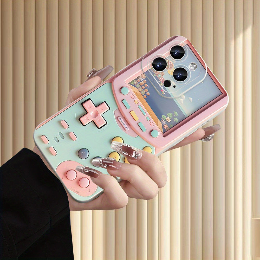 3pcs Set Featuring a Creative And Popular Pink Retro Game Console Design, Transparent, White, And Black Soft Phone Cases, Compatible with Iphone 16/15/14/13/12/11/XS/XR/X/7/8 Plus/Pro/Max/Mini, Suitable As Gifts for Birthdays