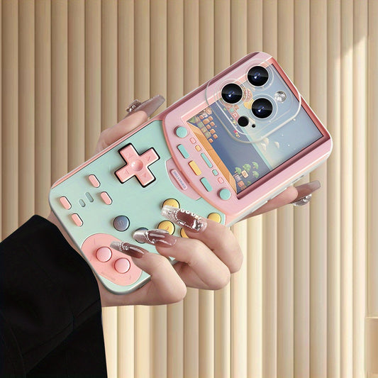 3pcs Set Featuring a Creative And Popular Pink Retro Game Console Design, Transparent, White, And Black Soft Phone Cases, Compatible with Iphone 16/15/14/13/12/11/XS/XR/X/7/8 Plus/Pro/Max/Mini, Suitable As Gifts for Birthdays