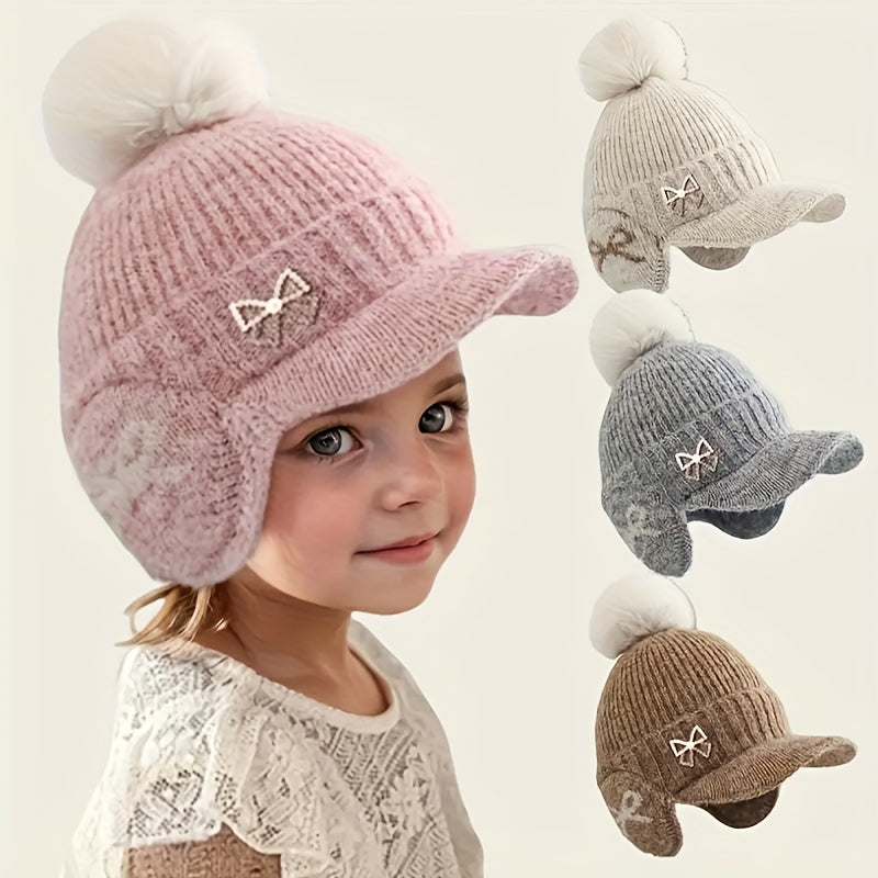 New Small Fragrant Pearl Butterfly Knot Hat for Autumn And Winter
