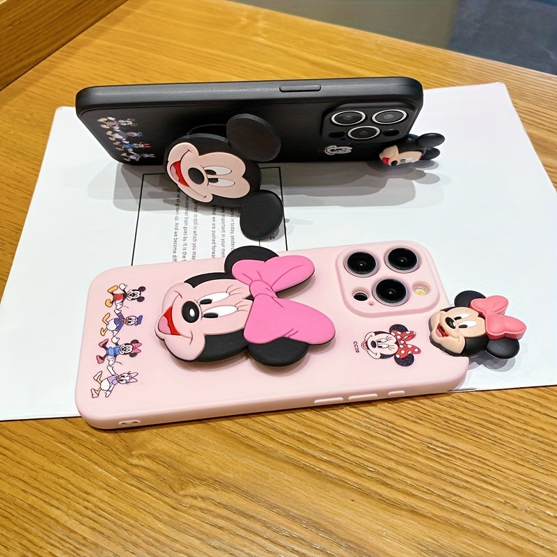Cute Mickey Case Mickey And Minnie 3D Cartoon Silicone Soft Case | Authorized, Suitable for Iphone Models 7/8/7P/8P/X/Xs/Xr/11/12/13/14/15/16/Pro/Promax, A Stylish Phone Case Perfect for Selfies, Great Christmas And New Yea
