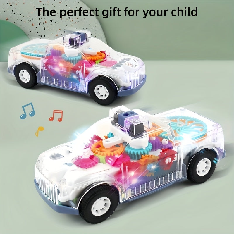 Multi-Functional Toy Car Bus with Flashing Lights & Moving Part