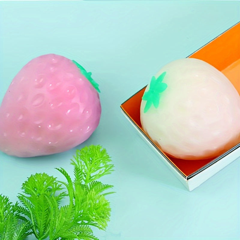 1, Color-Changing Strawberry Squeezing Toy in The Sun, New Unique Simulation Decompression Flour Ball, Decompression Toy, Stress Relief And Anxiety Gadget, New Year, Back to School Season, Spring Festival, Valentine'S Day, Ea
